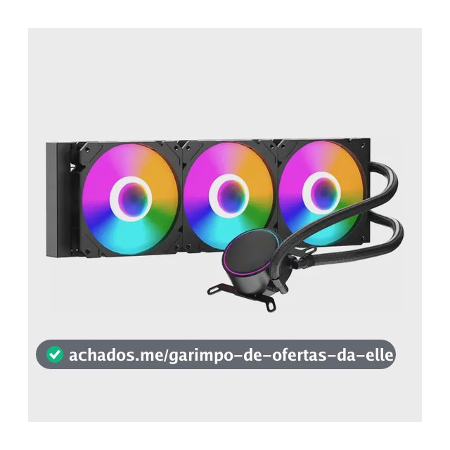 Water Cooler Mach1 Logic, Rgb, 360mm, Amd/intel, Preto-gk360 Preto