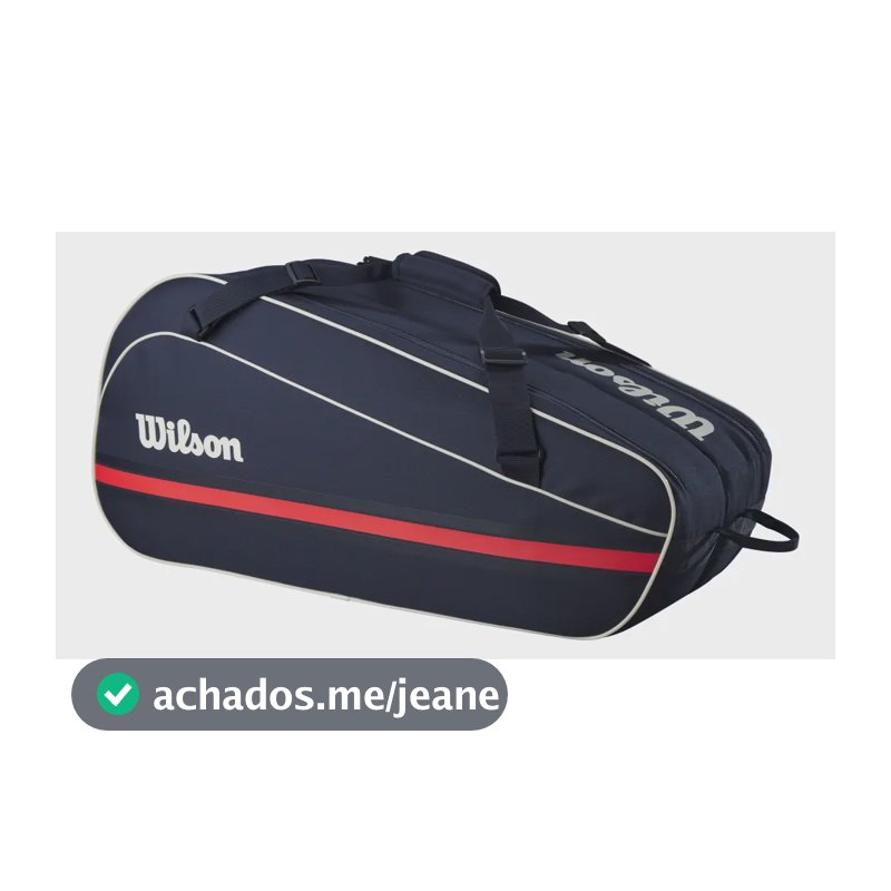 Raqueteira Wilson 6PK TEAM marinho
