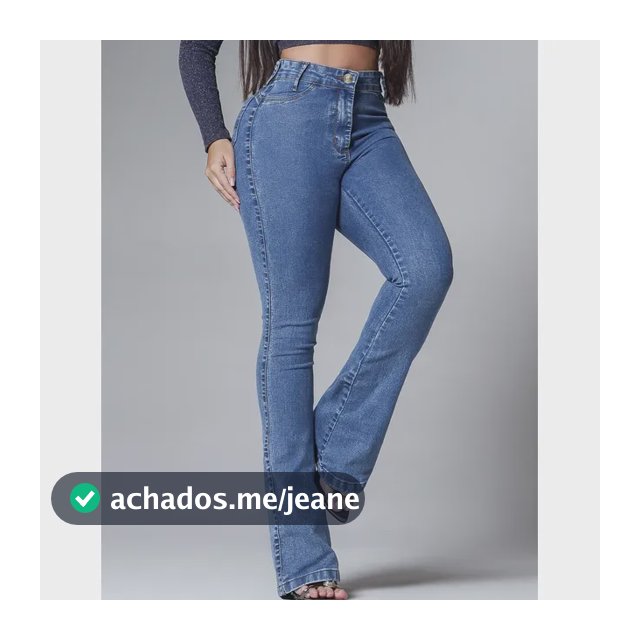 Calça Flare Jeans Marmorizada Cintura Alta Com Elastano Fler