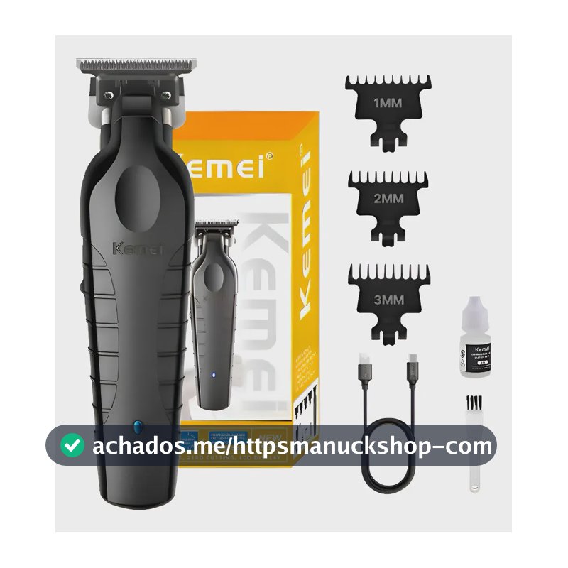 Kemei Maquina De Acabamento Km 2299 Profissional Cor Black