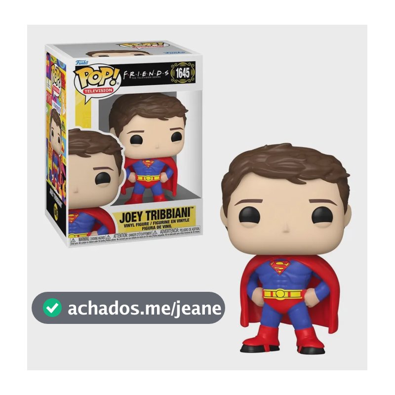 Boneco Funko Pop! Friends - Joey Fantasiado De Super-homem