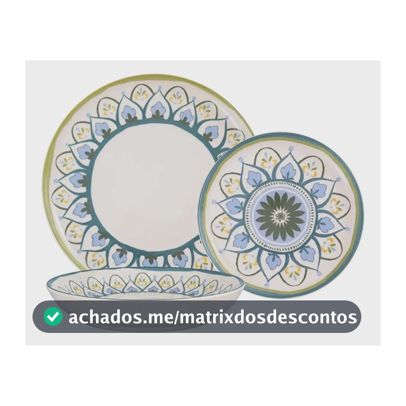 Aparelho De Jantar 18 Peças Flat Nisa Oxford