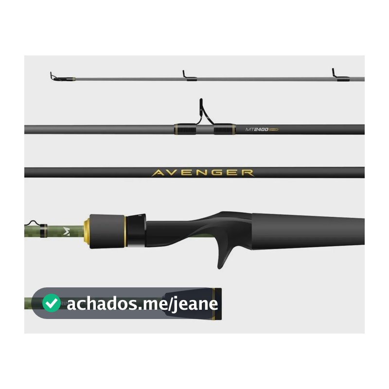 Vara De Carretilha Marine Avenger 1,83m 4 Partes 25lbs Verde-escuro