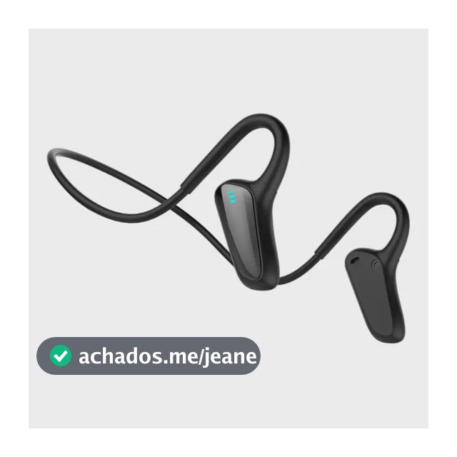 Fones De Ouvido Sem Fio De Condução Óssea Pretos Preto