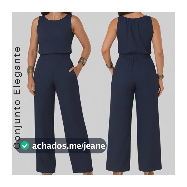 Conjunto Alfaiataria Feminino Calça Wide Leg E Blusa Elegant
