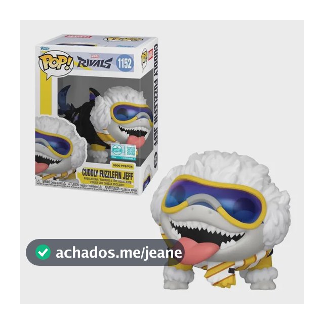 Boneco Funko Pop Ed Lim Marvel Rivals Jeff Cuddly Fuzzlefin