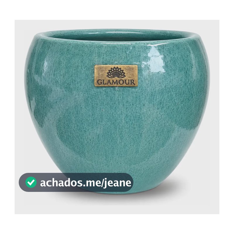 Vaso De Cerâmica Esmaltado 20x24 E9156g Jd Full Jade