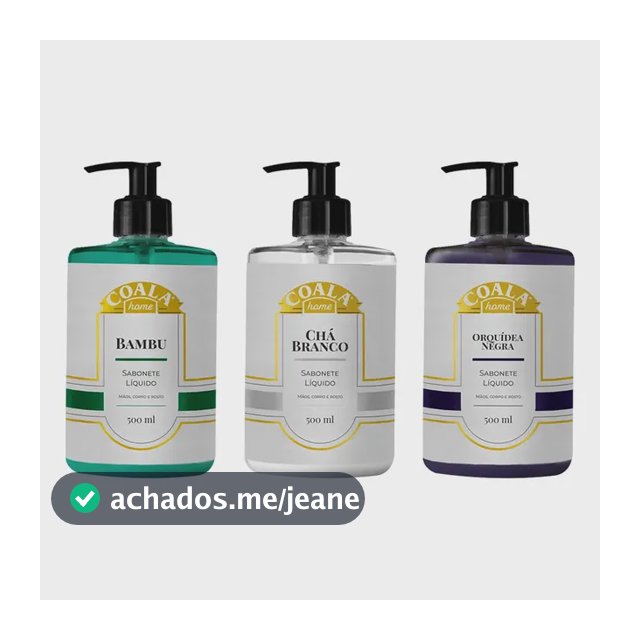 Kit 3 Sabonetes Coala - Bambu + Chá Branco + Orquídea Negra