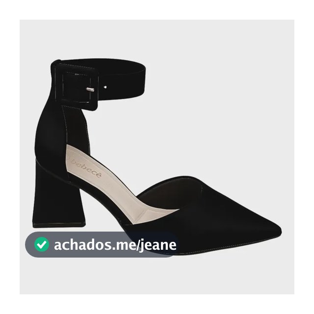 Sapato Feminino Scarpin Salto Grosso Baixo Bebecê T7024293
