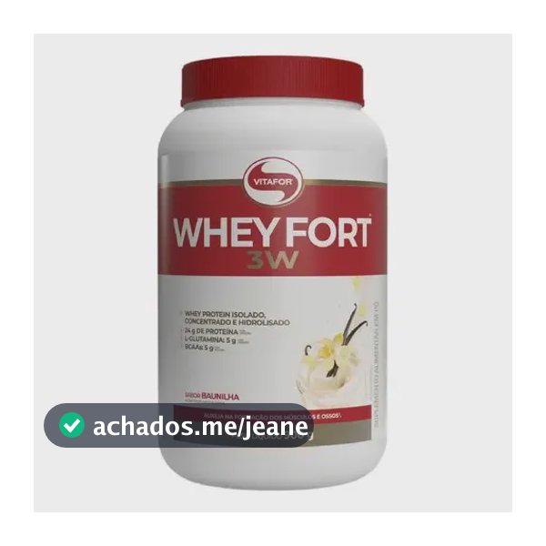 Whey Fort 3w Baunilha 900g Vitafor Baunilha