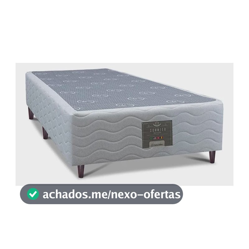 Base Box Para Colchão Solteiro Cama Inbox Moderne 26x88x188 - Branco