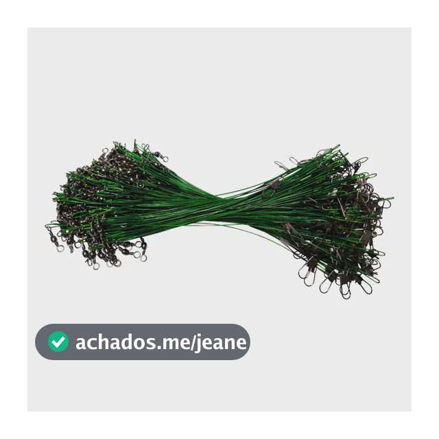 Kit 20 Chicote Pesca Cabo Aço Com Snap Encastoado Girador