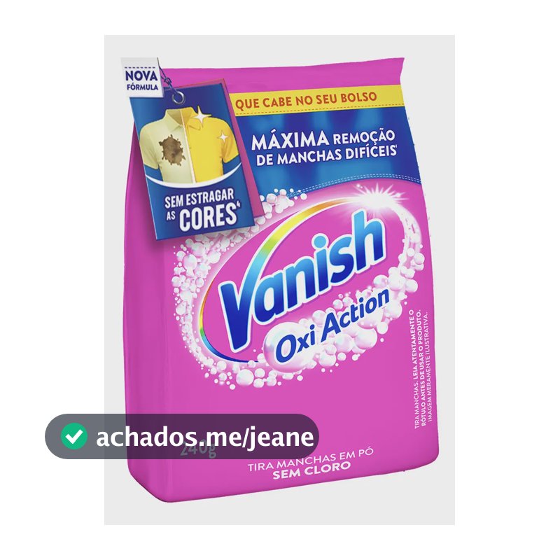 Tira Manchas Vanish em Pó Oxi Action para roupas coloridas refil econômico 240g