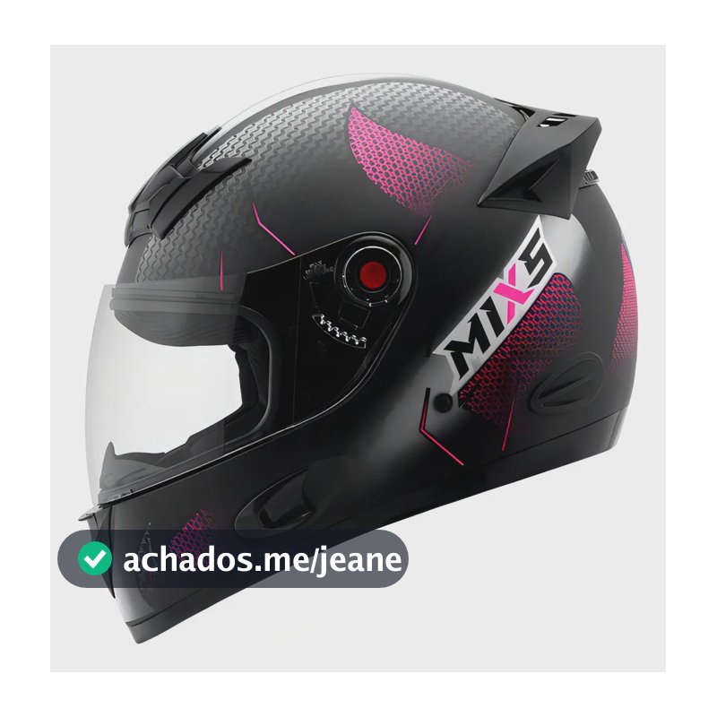 Capacete De Moto Fechado Mixs Mx5 Blaze Forro Removível Cor Rosa Fosco Tamanho do capacete 56