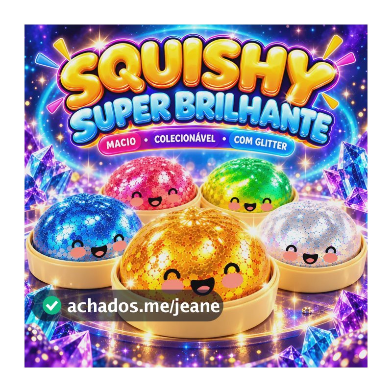Squishy Brinquedo Antistress Macio Glitter Bolinha Raro Dump Surpresa