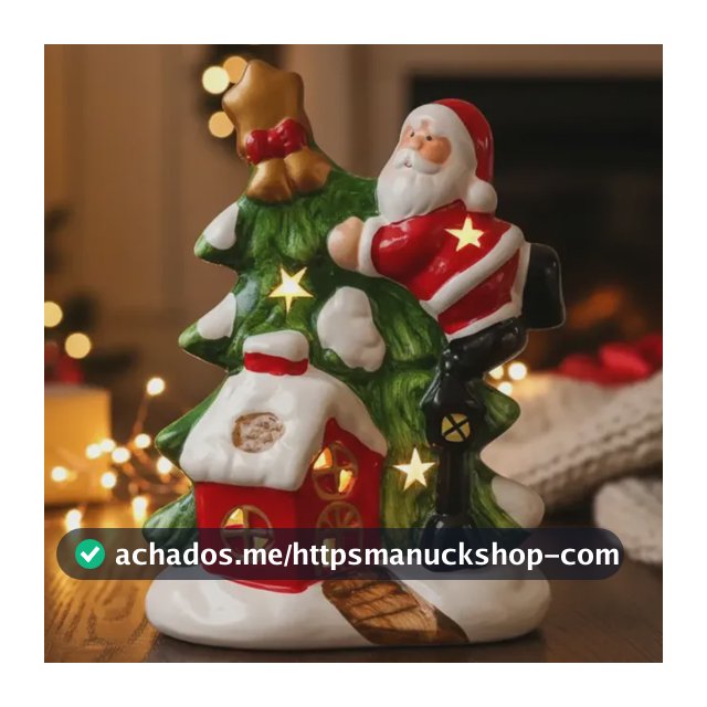 Casinha Do Papai Noel Natal Enfeite Natalino Led Colorido  Vermelho Branco Amarelo Preto 12v