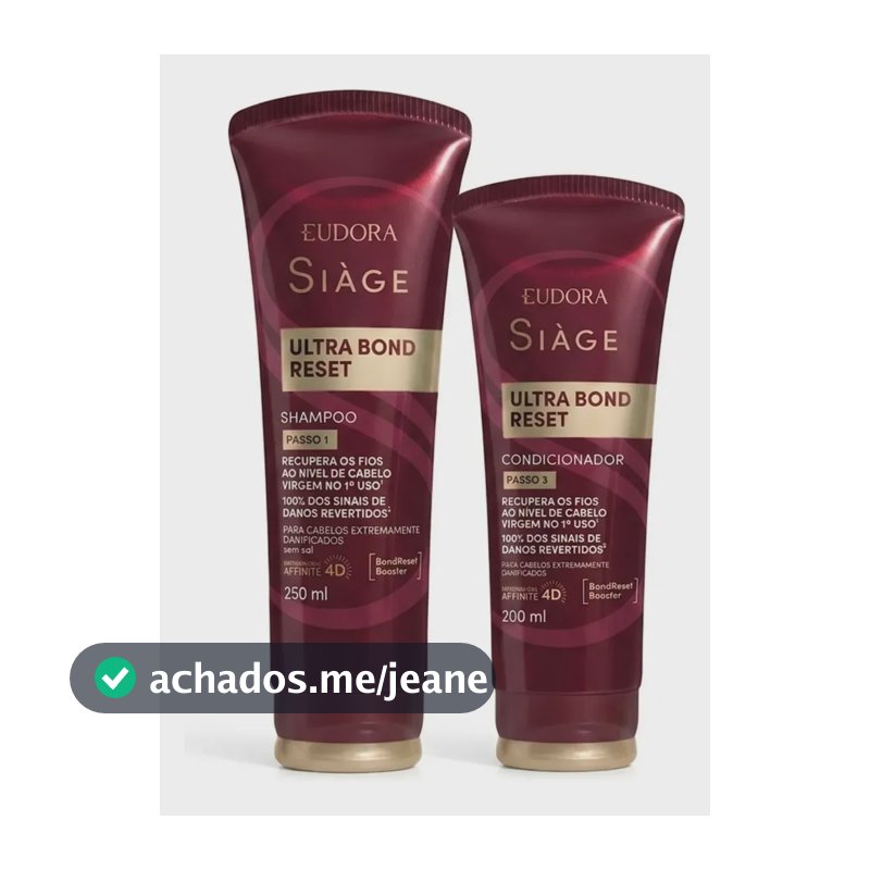 Combo Siàge Ultra Bond Reset: Shampoo 250ml + Condicionador