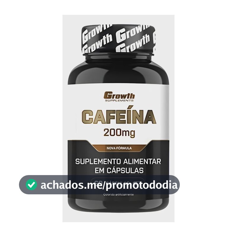 Cafeína 200mg (60 Caps) Termogênico Growth Supplements