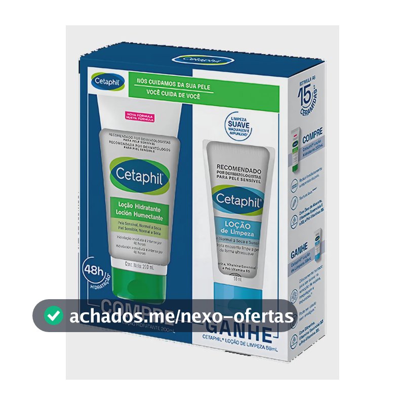 Kit Cetaphil Loção Hidratante 200ml + Loção de Limpeza 59ml