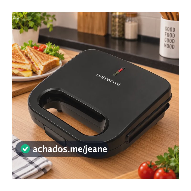 Sanduicheira Eletrica Grill Antiaderente 750w 110v Preta Preto 127v