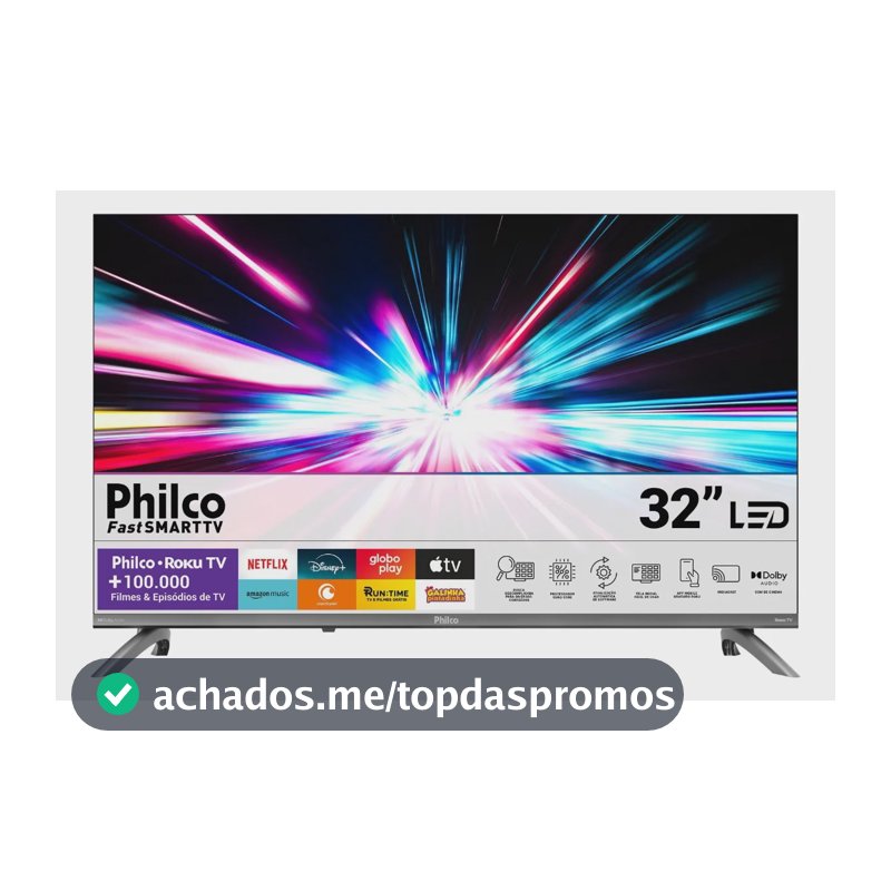 Smart Tv 32 Philco Roku Tv Dolby Áudio Hdr10 P32crb