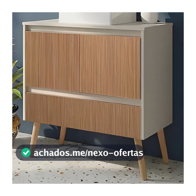 Gabinete P/ Banheiro Suspensa Com Cuba Apoio Branca Fendi / Madeiral Branca Um Furo