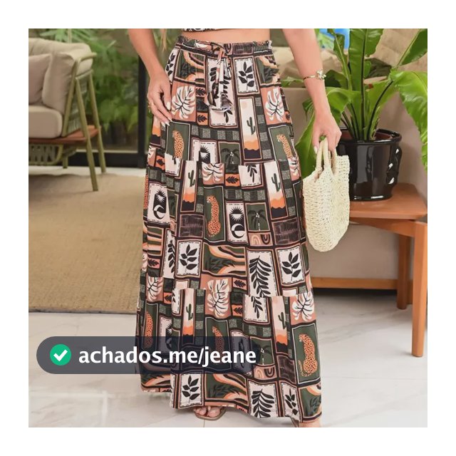 Conjunto Saia E Cropped Verde Musgo Inspiração Farm Verão