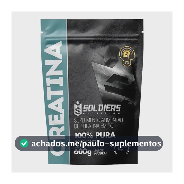 Creatina Soldiers Nutrition Em Pó Sem Sabor X 600g