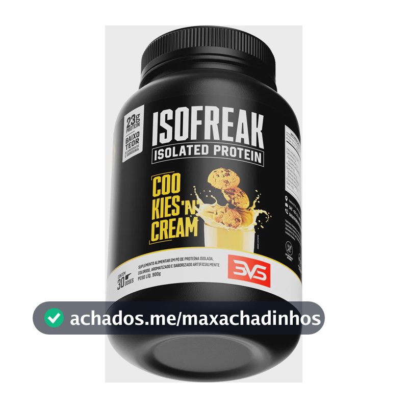Whey Isolado Isofreak 900g Sabor: Cookies And Cream - Fórmula Avançada Com 23g De Proteína Por Dose