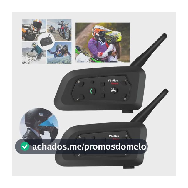 Comunicador V6 Plus Bluetooth 5.2 - 2 Unid. 1500m 25h