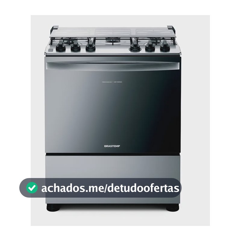 Fogão Brastemp BFS5NCR 5 Bocas Cor Inox Tipo de conexão Gás engarrafado