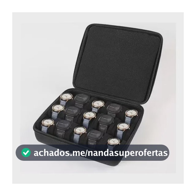 Estojo Organizador De Viagem Para 15 Relógios Preto