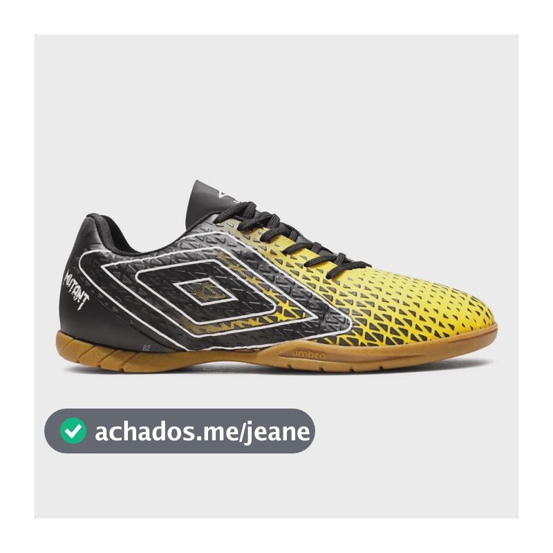Chuteira Futsal Umbro Mutant Masculino Amarelo 40 Br