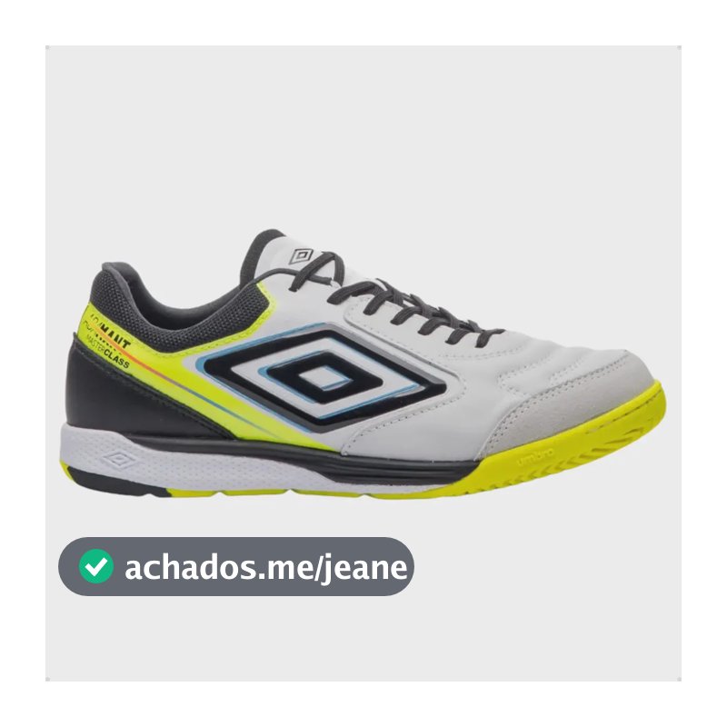 Tênis Futsal Umbro Adamant Master Class Pro Bump Indoor Branco Limão 38 Br