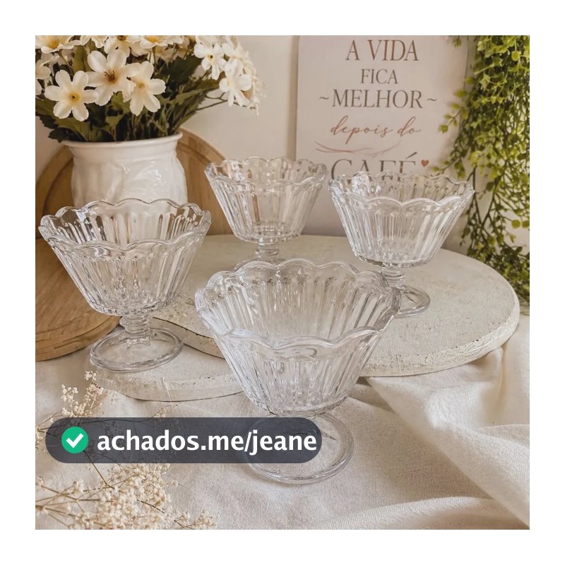 Taça De Sobremesa Gourmet Vidro Creme Sorvete Açaí Transparente