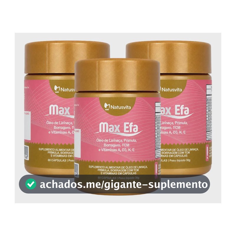 Kit 3und Suplemento Menopausa Climatério TPM Max Efa Óleo De Linhaça Prímula Borragem+ Tcm + Vitamina A, D, K e E em cápsulas