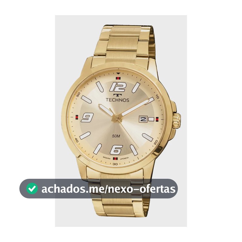 Relógio Technos Masculino Racer Dourado - 2315law/1x