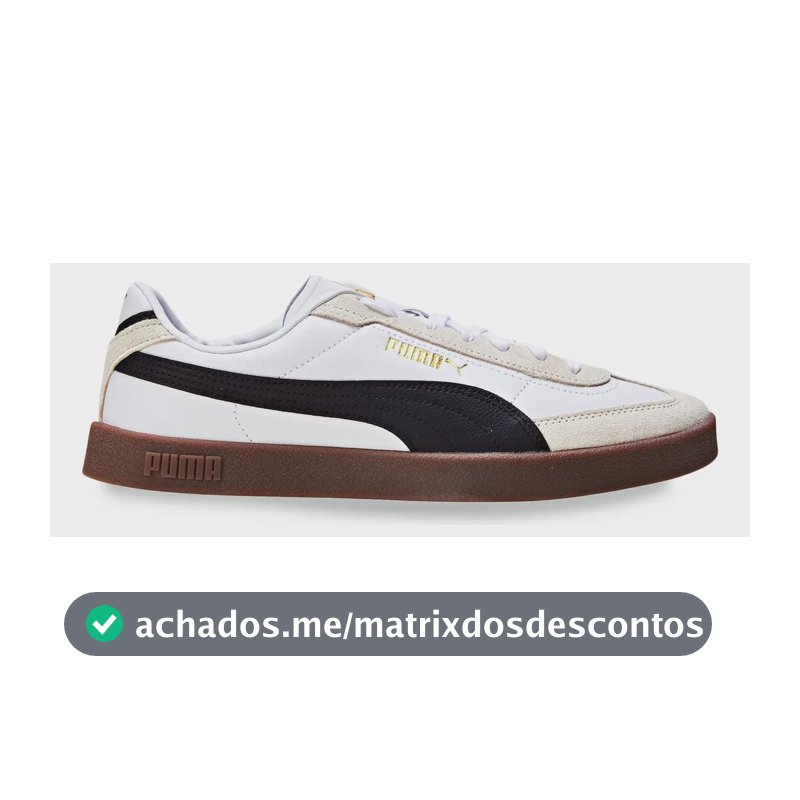 Tênis Casual Feminino Club Il Era Puma Branco E Bege E Preto Liso 41 Eu