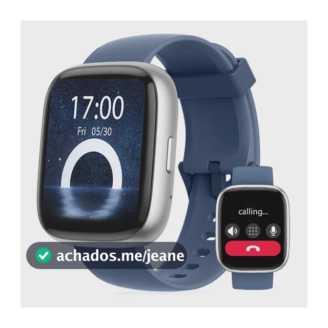 Smartwatch Alexa Bluetooth Chamada Tela 1.83 Ip68 120 Esport Azul