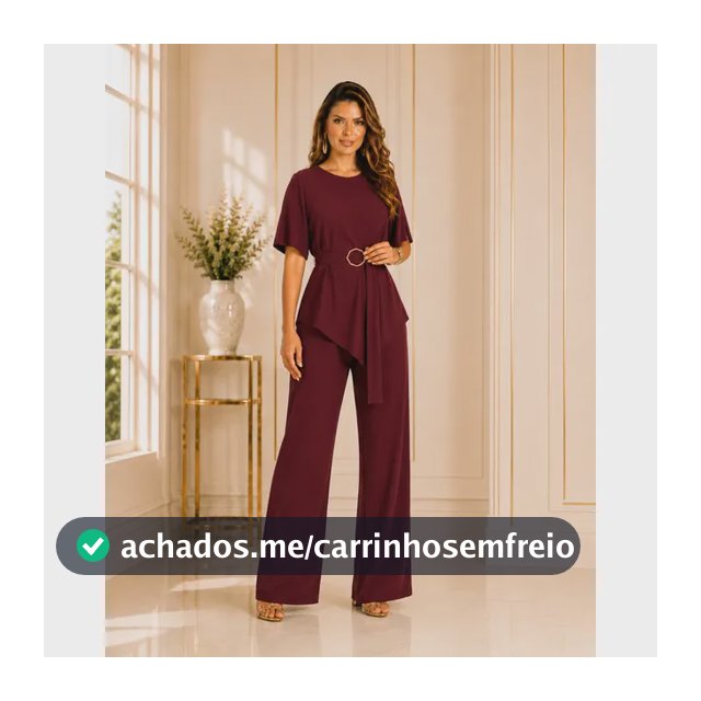 Conjunto Feminino Blusa Assimétrica Calça Pantalona Premium Vinho