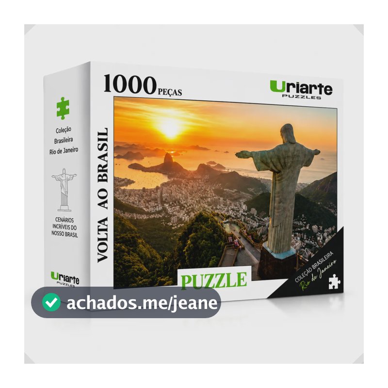 Quebra Cabeça 1000 Peças Rio De Janeiro 70x48cm Uriarte