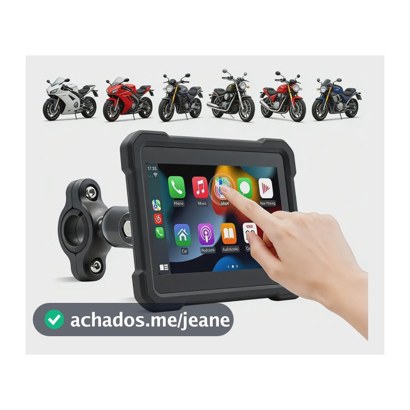5'' Tela Carplay Multimídia Mp5 Para Moto Android Bluetooth Preto
