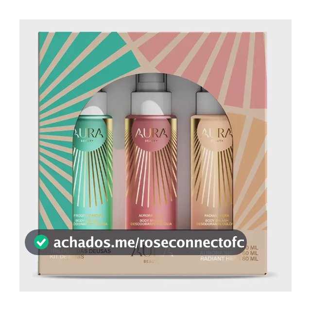 Kit 3 Body Splash Aura Jade Picon Trilogia Deusas 60ml Cada