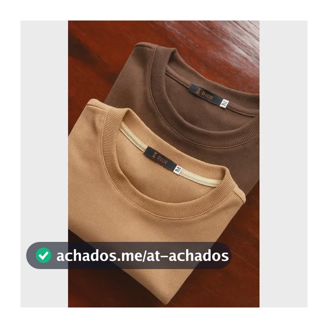 Kit 2 Camisetas Canelada Masculina Texturizado Premium Just Kit 2 Canelada Marrom E Moca Moouse M