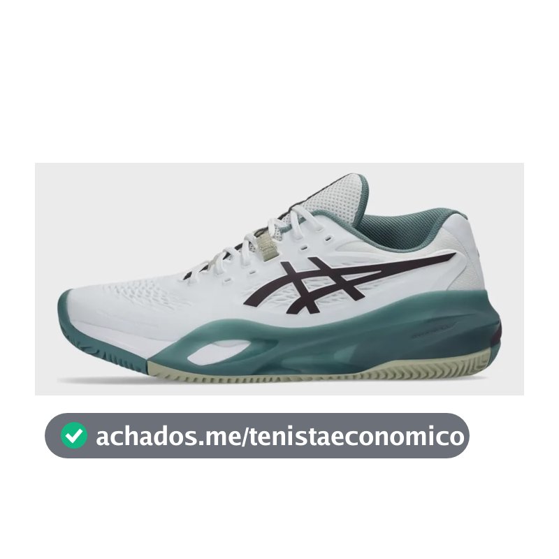 Tênis Asics Resolution X Clay (piso De Saibro) New White Dark Aubergine Lisa 42 Br