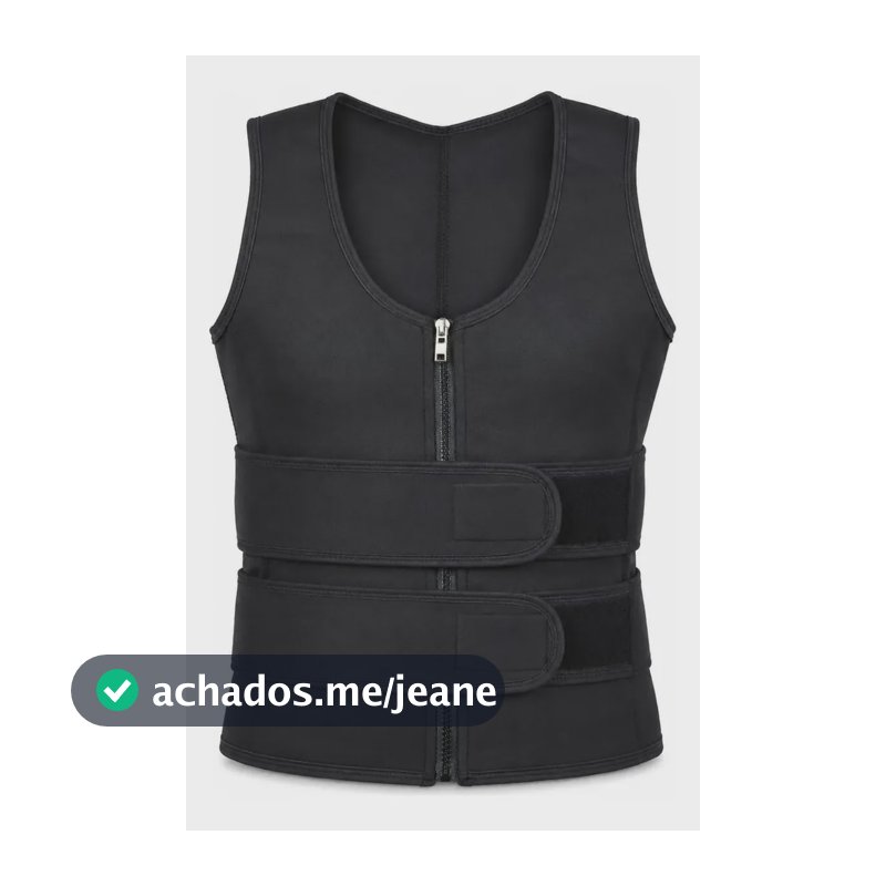 Regata Efeito Sauna Térmica Modeladora Queima Gordura Preto G - 81 A 95kg