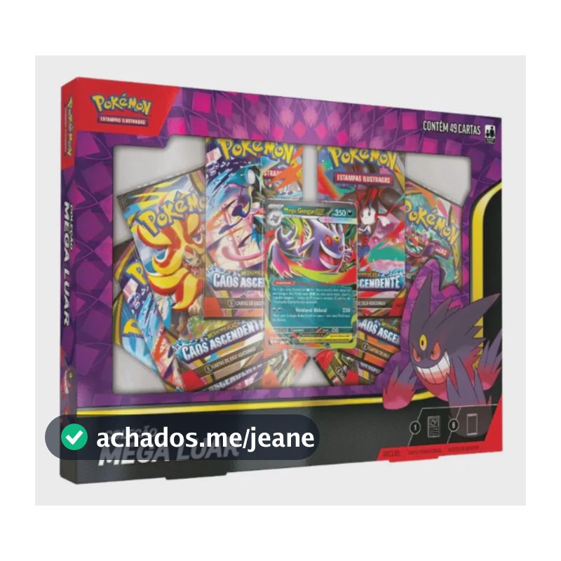 Pokémon Box Coleção Mega Luar Mega Gengar Ex Megaevolução Pokémon Estampas Ilustradas Português