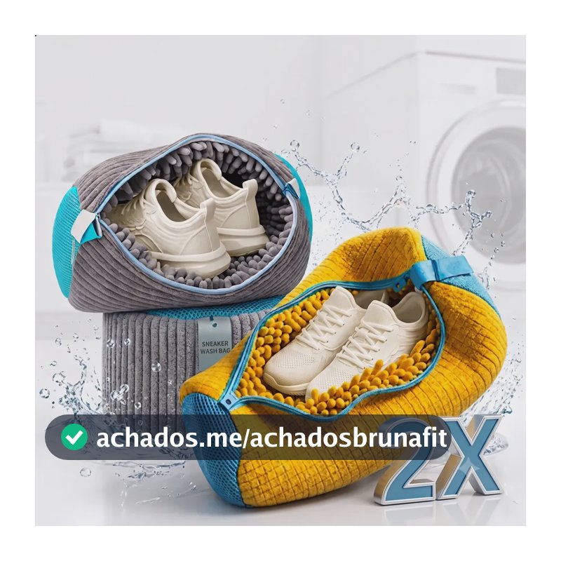 Kit 2x  Sacos De Lavagem Tenis Sapatos Para Máquina De Lavar Sortido