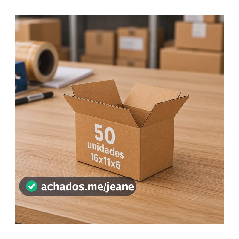 Kit 50 Caixa De Papelao 16x11x6 Pequena Embalagem Correios.