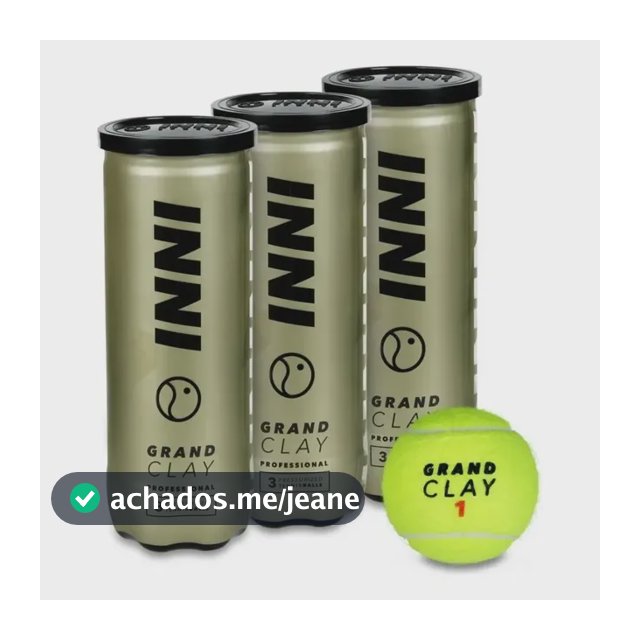 Bolas de Tênis Inni Grand Clay para Quadras Lentas - Pack com 3 Tubos